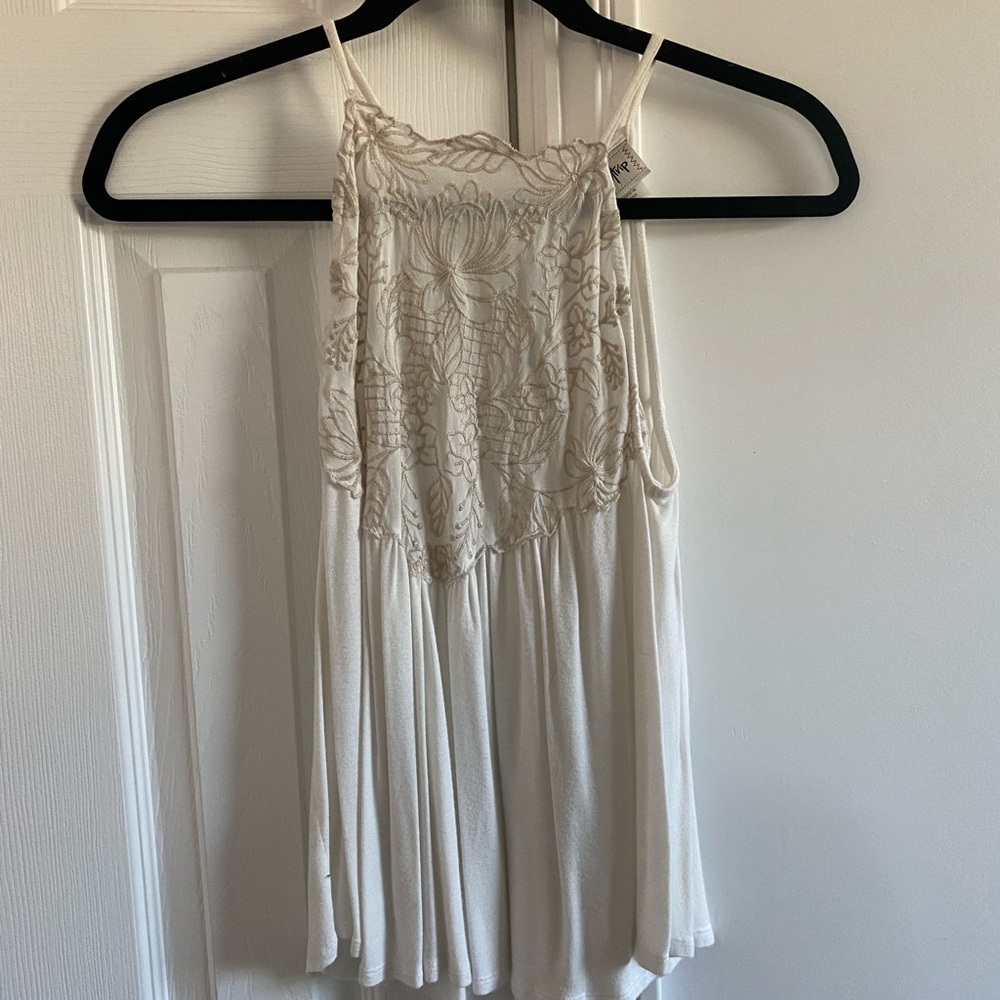 white tank top